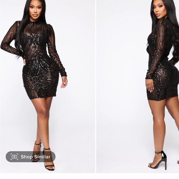 Showing What I Got Sequin Mini Dress in Black - Picture 5 of 5